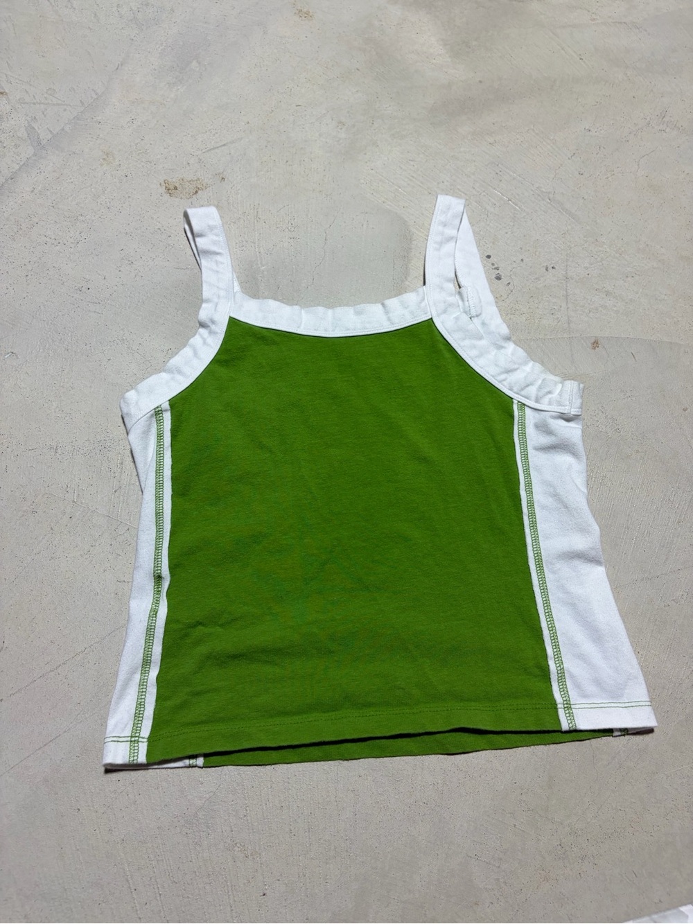 Pilcro Green & White Tank Top small - Picture 3 of 9